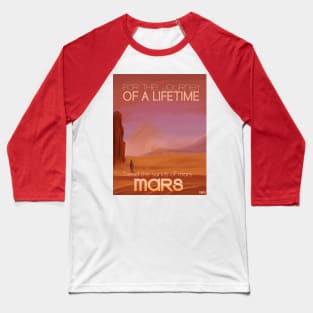 Mars Space Art Baseball T-Shirt